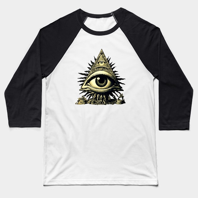 The Eyes. Baseball T-Shirt by TaansCreation 